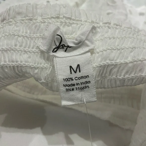 Eyelet 100% Cotton White Tank Dress - Picture 3 of 8